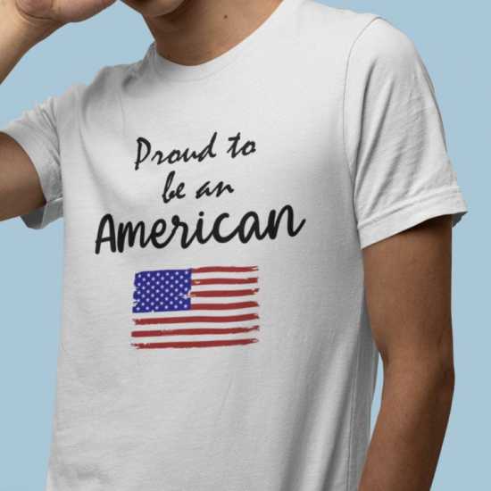 Proud to be an American Men’s Long Body Urban T-Shirt