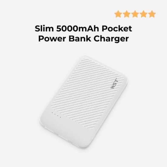 Slim 5000mAh Pocket Power Bank Charger
